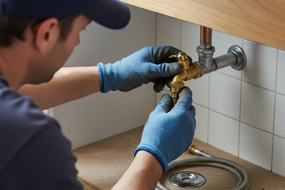 Shutoff valve and fitting work during Emergency Plumbing in Campbell Hall